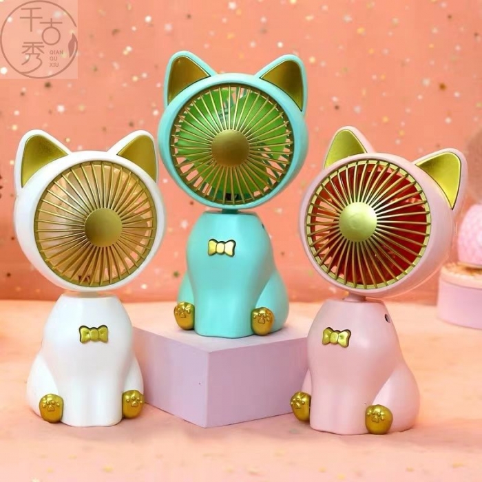 小貓充電風扇