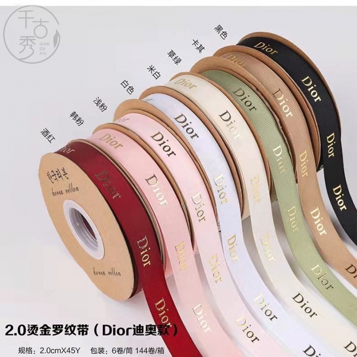 2.0~DIOOR燙金羅紋帶